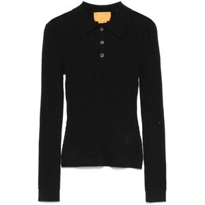 Guest In Residence Women Long Sleeves "Shrunken" Cashmere Polo Shirt